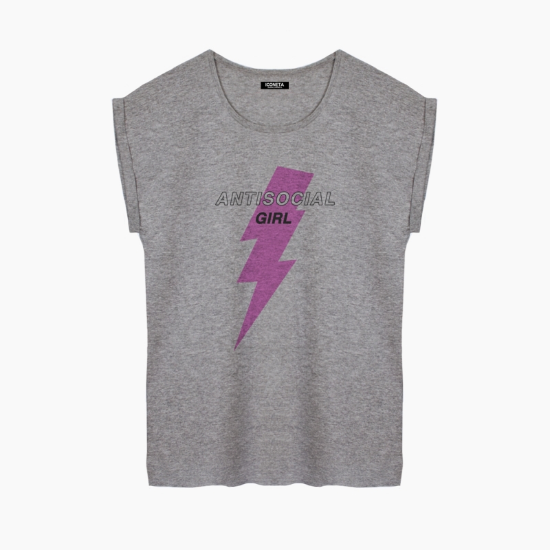 ANTISOCIAL GIRL T-Shirt relaxed fit woman