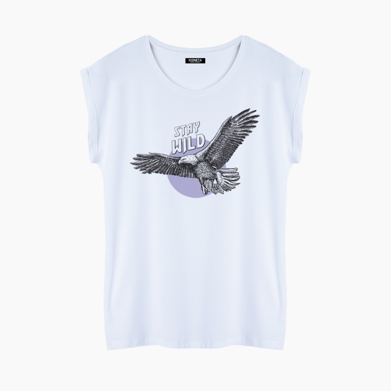 Camiseta STAY WILD relaxed fit mujer