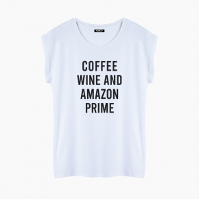 COFFE & WINE T-Shirt relaxed fit woman