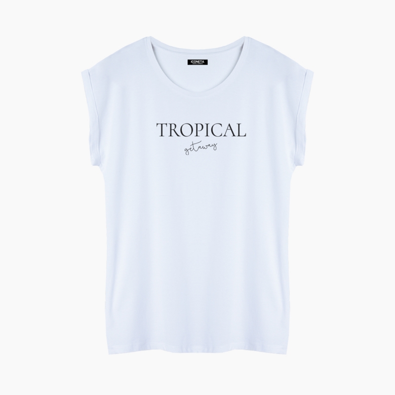 Camiseta TROPICAL relaxed fit mujer