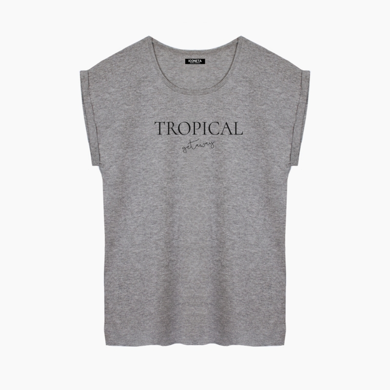 Camiseta TROPICAL relaxed fit mujer