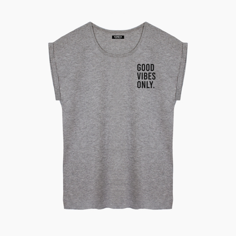 Camiseta GOOD VIBES ONLY relaxed fit mujer